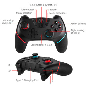 Switch Pro Kablosuz BT Oyun Kumandası Titreşimli Joystick-Siyah 0.48kg Yüksek Kaliteli Mobil Oyunlar İçin - Product Image 3
