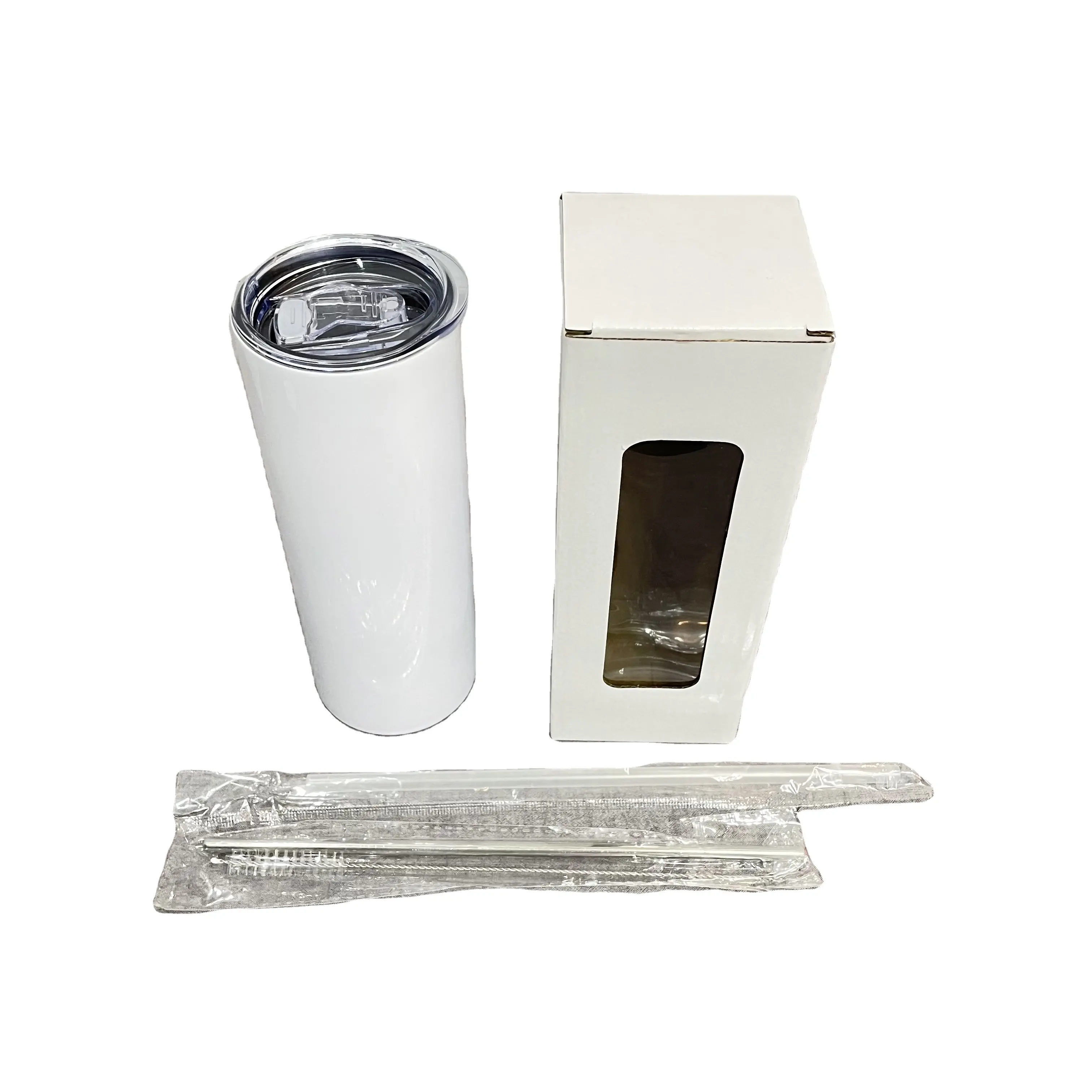 2022 New style display box 4/6/8pcs 1pack packing seamless Stainless steel 20oz seamless sublimation straight tumbler for sale