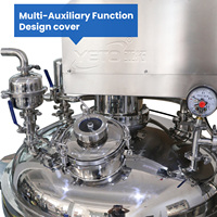Homogénéisateur émulsifiant sous vide automatique pour usine, pour produits alimentaires, cosmétiques, beurre corporel, lotion, crème visage, mayonnaise, avec levage hydraulique et mélange