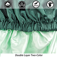 Bandeau de nuit double couche en satin, très élastique avec bord roulé, pour adultes, accessoire de coiffure tendance