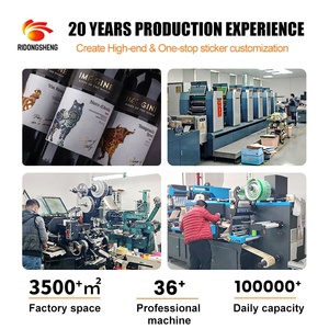 Tùy chỉnh in ấn thương hiệu dập nổi logo vàng lá tư nhân màu đỏ ngọt ngào chai rượu vang Nhãn dán nhãn - Product Image 6