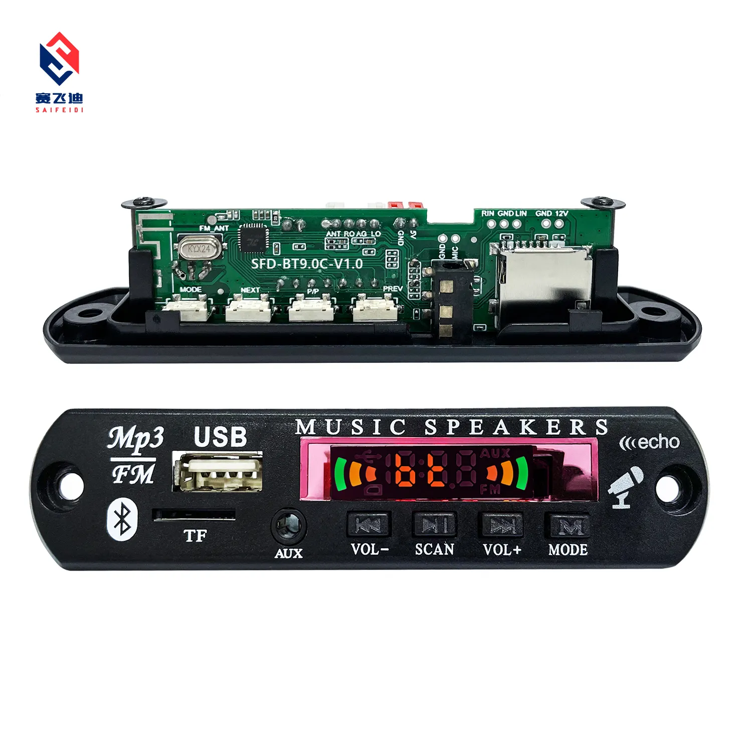 Factory price MP3 Player Stereo Voice Decoder Board USB Fm Bluetooth panel Player Module best price best quality