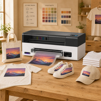 Imprimante DTF automatique I3200 avec tête d'impression A3, machine de transfert thermique numérique pour film PET, système de nettoyage automatique pour T-shirts et textiles