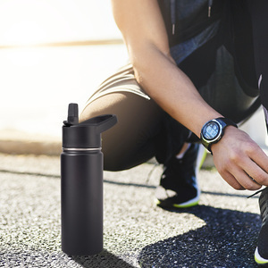 Botella de Agua de Acero Inoxidable con Aislamiento al Vacío de Triple Pared, Tapa con Pajita Abatible, Resistente a Caídas, Mantiene el Calor por 12H y el Frío por 24H, a Prueba de Fugas, Termo Deportivo - Product Image 2