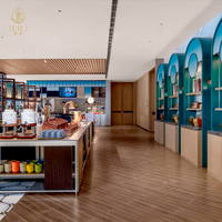 Meubles de restaurant d'hôtel moderne prêts pour le projet de Guangzhou avec table à manger à structure robuste pour le salon du Qatar