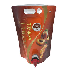 Bolsa de sellado térmico para embalaje de aluminio de grado alimenticio con impresión en Color, bolsa de pie a prueba de fugas con válvula con asa para vino de jugo - Product Image 4