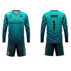 Marineblaues Fußballtrikot und Shorts für Erwachsene mit Sublimationsdruck-Logo Herren-Fußballbekleidung - Product Image 2