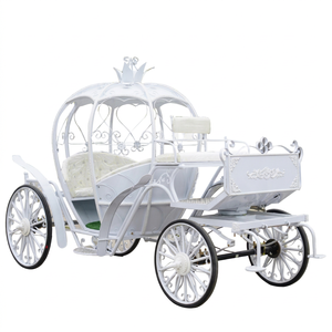 Chariot de Mariage de Luxe Royal Princesse Cendrillon Électrique en Forme de Citrouille à 4 Roues, 4-6 Places, Garantie de 2 Ans, pour Visites Touristiques - Product Image 1
