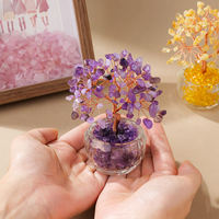 Arbre à Monnaie Feng Shui Fait Main en Pierres Précieuses Naturelles (Améthyste, Citrine, Quartz Rose) – Vente en Gros