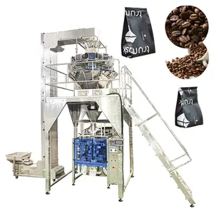 Automatic Coffee Bean Multi Head Weigher Pack Machine Bag Vertical Form Fill Seal Packing Machine