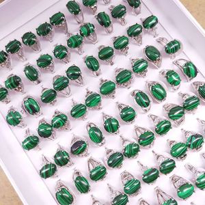 Factory Price <b>Cheap</b> Stone <b>Rings</b> Mixed Styles Green Synthetic Malachite <b>Ring</b> Women Silver Alloy <b>Rings</b> Jewelry Gift Stall Good - Product Image 2