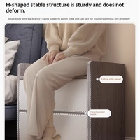 Table de chevet moderne minimaliste à trois niveaux, table de chevet compacte pour économiser de l'espace dans la chambre