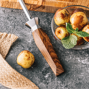 Aiguiseur de couteaux de 10 pouces, aiguiseur de couteaux de cuisine en <span class=keywords><strong>diamant</strong></span> de haute qualité, aiguiseur moderne avec manche en <span class=keywords><strong>bois</strong></span> de rose d'Afrique - Product Image 4