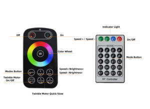 เครื่องกำเนิดแสงไฟเบอร์ออปติก LED แบบสองเอาต์พุต 12W ปรับความสว่างได้ด้วยแอปและระบบสัมผัส พร้อมเอฟเฟกต์แสงดาวตกกระพริบ สำหรับตกแต่งเพดานรถยนต์ - Product Image 4