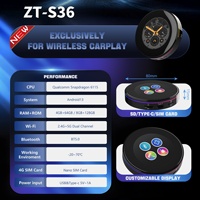 ZESTECH Android 13 Qualcomm 6115 4Gb 64Gb Ai Box Carplay adaptador inalámbrico Smart Multimedia Car Play Dongle para Apple