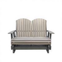 Fauteuil Adirondack double en HDPE pour l'extérieur, idéal pour patio, jardin ou terrasse, résistant aux intempéries et nécessitant peu d'entretien
