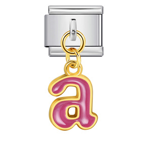 Modulo italiano fai da te Fashion braccialetti colorato oro placcato in <span class=keywords><strong>acciaio</strong></span> inox con lettera di gocciolamento gioielli fai da te personalizzabili - Product Image 6
