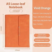 Carnet de notes A5 de luxe personnalisé avec logo, classeur à 3 anneaux en PU, coffret cadeau, papeterie promotionnelle de bureau, agenda rechargeable
