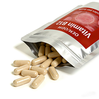 Capsules de vitamine B12 en comprimés durs, marque privée, 60 capsules par flacon, favorisent des niveaux d'énergie sains et la production de globules rouges