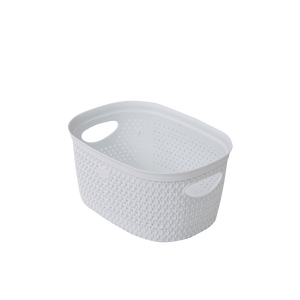 Cesto de Ropa Sucia Intreccio Basket Xs Blanco 235x180x120mm de Plástico - Product Image 1