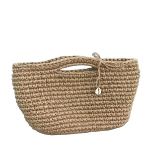 Sac fourre-tout en toile de jute naturelle à faible MOQ, personnalisable avec poignées rondes en bois, écologique, pour le shopping ou la plage, avec logos - Product Image 1