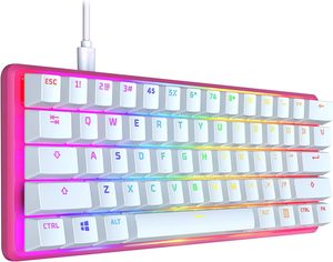 Hyperx 60 572y6aa White Multi-color 60% Gaming <b>Keyboard</b> Percent One Hand Mechanical Origins 60 Pink Led - Product Image 5