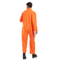 Costume de Cosplay de Détenu Orange pour Homme, Combinaison d'Uniforme pour Halloween, Ensemble de Pompier