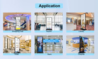Kiosque intérieur à affichage numérique de 70 pouces avec écran tactile LCD pour centres commerciaux et métros