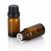 Botol Minyak Atsiri Amber Kosong 5ml 10ml 15ml 20ml 30ml 50ml 100ml, Botol Kaca Coklat 1 oz dengan Penetes dan Tutup Hitam