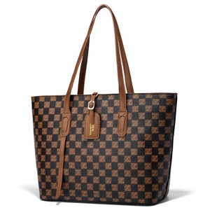 Women's Fashion PU <b>Leather</b> Tote <b>Bag</b> with Zipper Closure Casual <b>Soft</b> Handle Crossbody Shoulder Strap RTS Bulk Mixed Order - Product Image 2