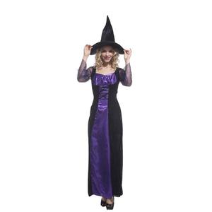 Costume de princesse sorcière violette de conte de fées pour enfants, filles, enfants, fête de carnaval, Mardi <span class=keywords><strong>Gras</strong></span>, fantaisie, avec chapeau ZMHC-038 - Product Image 6