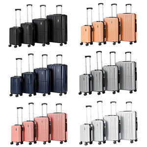 4 Stuks Abs + Pc Sport Reistassen Cosmetische Trolley Koffer Met 16 Inch Instapkoffer Lichtgewicht/Polycarbonaat Bagageset - Product Image 3