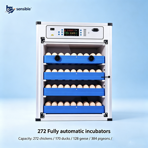 Incubateur d'œufs automatique 272 places pour volailles, couveuse commerciale avec retournement des œufs, affichage numérique, contrôle de la température et de l'humidité - Product Image 1