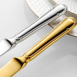 Juego de Cubiertos de Acero Inoxidable 18/10 de Alta Gama, Cubiertos de Acero Inoxidable de Grado Alimenticio, Pulido Espejo, Cubiertos Dorados para Boda - Product Image 6