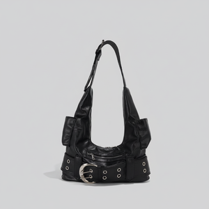 Nuevo Bolso de Mano Cruzado de Media Luna para Mujer, de Cuero Genuino, Moderno, Bolso de Axila Plateado para Mujer - Product Image 1