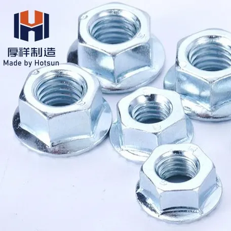 China manufacturer DIN6923 m4 M10 8mm zinc Stainless Steel A4 SS316 hex serrated flange nut