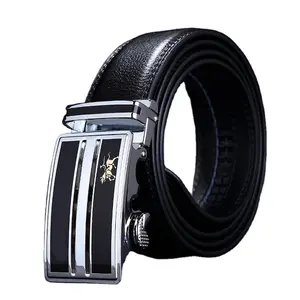 Wholesale belt riding-Top Fahion Belt 3.5cm 1.4" width easy clip removable fashion riding horse logo good quality mens leather belt automatic