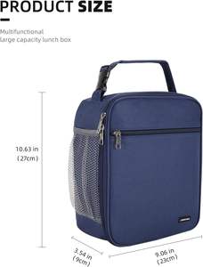 Lunch <span class=keywords><strong>Box</strong></span> borsa pranzo per uomo donna Lunch <span class=keywords><strong>Box</strong></span> Cooler borsa frigo (grigio) W24-24 - Product Image 5