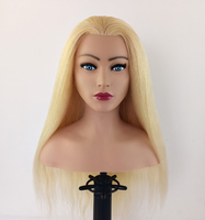 Tête de Mannequin d'Entraînement en Cheveux Humains Naturels de Haute Qualité pour la Coiffure et la Formation en Esthétique – Idéale pour la Pratique de la Coiffure de Mariée