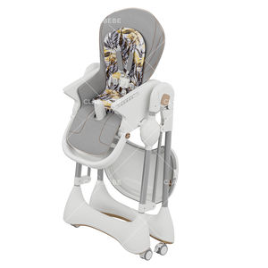 เก้าอี้สูงสำหรับเด็กอเนกประสงค์แบบ3อิน1พับได้ที่นั่งแบบปรับได้มีล้อทำจากพลาสติกที่ทนทาน - Product Image 6