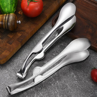 Pince de service en acier inoxydable 304, style japonais, épaissie, pour barbecue, hôtel, serviettes, pain, buffet, écologique, compatible lave-vaisselle