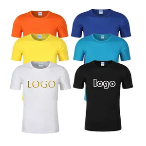 Custom Printing Blank Mens T Shirts 100% Polyester Sport Tee Shirt Unisex Gym Dry Fit Plain T Shirt