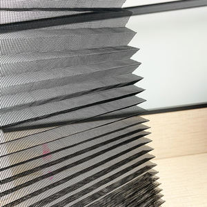 Red plegable plisada negra mate <span class=keywords><strong>mosquitera</strong></span> para ventana altura plegable acordeón insecto malla para ventana de poliéster - Product Image 2