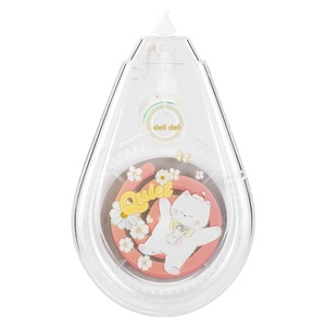 Deli VR129 Ruban correcteur rose transparent, lisse et résistant aux chutes, pour étudiants, élimination des erreurs, exclusif, le meilleur - Product Image 1