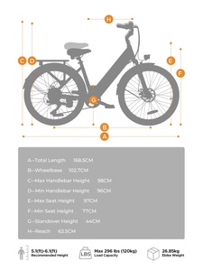 จักรยานไฟฟ้า HillMiles MileCity 1 รุ่น E Bike จักรยานไฟฟ้าสำหรับผู้หญิง ราคาจักรยานไฟฟ้าสำหรับผู้ใหญ่ จักรยานไฟฟ้าแบบ Chopper จักรยานไฟฟ้าจากคลังสินค้าในยุโรป - Product Image 5