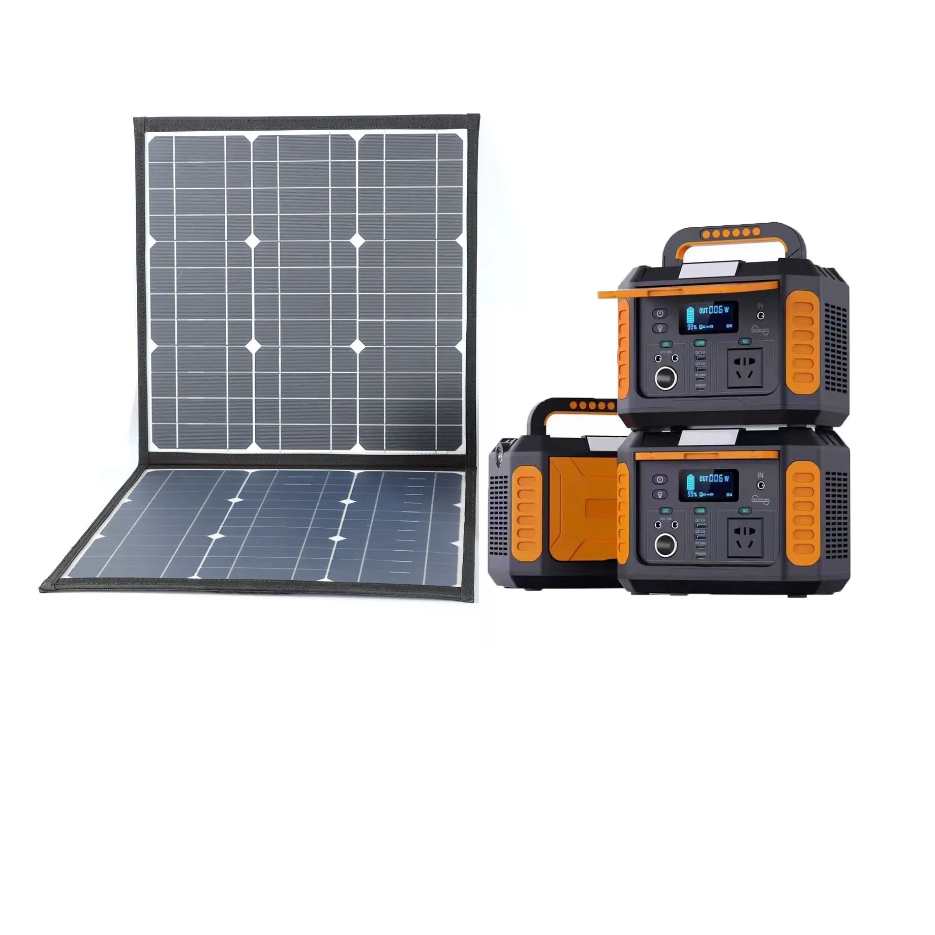 500w Solaranlage Strom Energie Generator tragbar 300w, Home Solar tragbarer Generator mit Panel fertig gestellt Set 220V