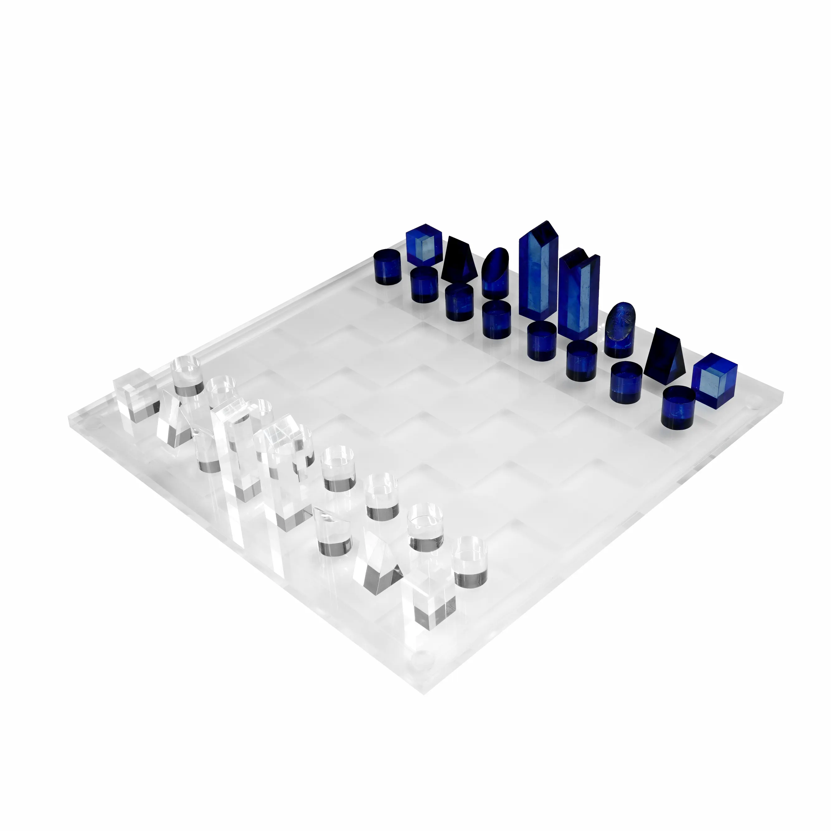 13 "x 13" Lucite 2 pemain catur akrilik Set Italfama Plexiglass strategi permainan papan catur antirusak