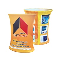 Comptoir promotionnel portable Batflags imprimé sur mesure pour salons professionnels, stands d'exposition et publicité événementielle