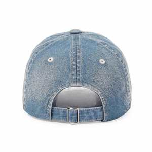 Casquettes et chapeaux originaux d'usine en gros, logo brodé, casquettes de baseball en denim bleu clair - Product Image 4