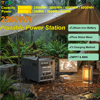 Estación de Energía Portátil 3000Wh LiFePO4, Generador Solar Portátil 2500W Onda Sinusoidal Pura, para Camping, RV, Hogar, Respaldo de Energía 110V 220V